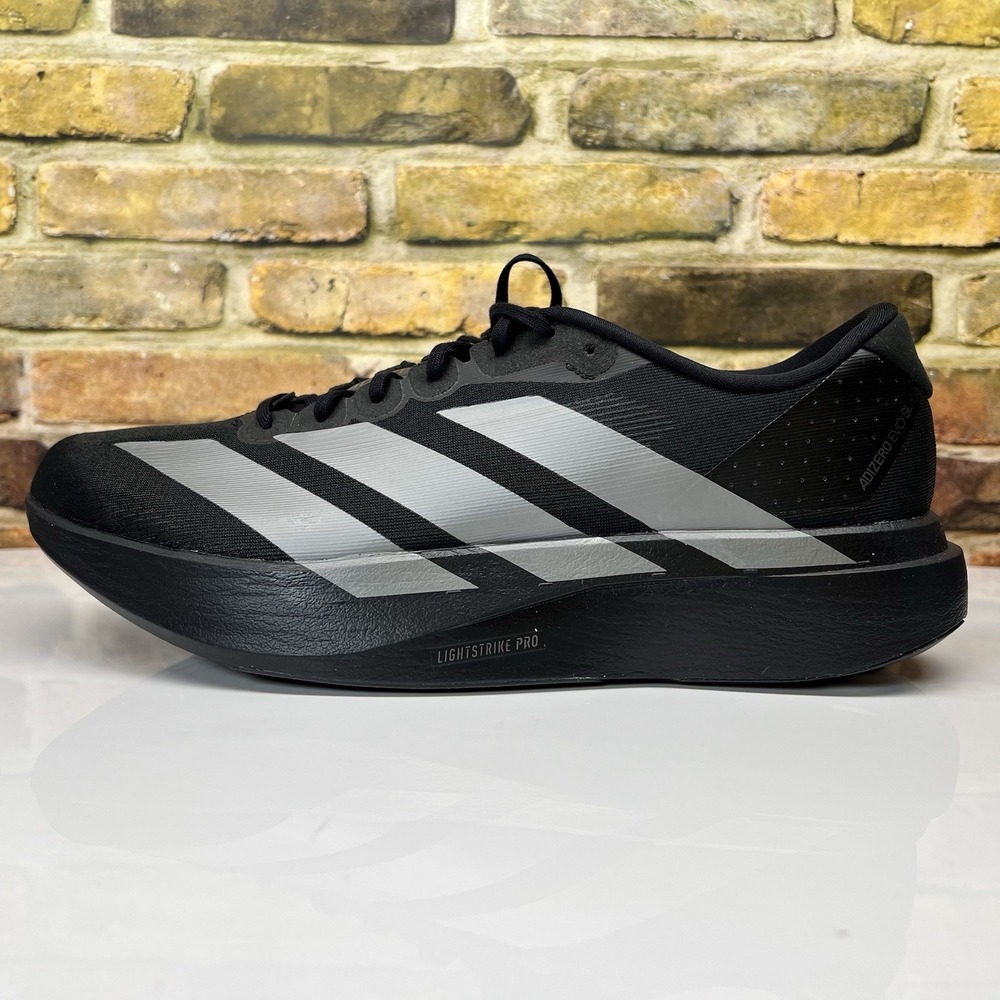 Mens Size 11 - Adidas Adizero Evo SL Black Iron Gray Metallic  Running Shoes - Picture 4 of 8
